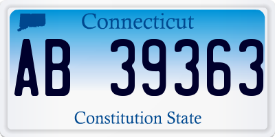 CT license plate AB39363