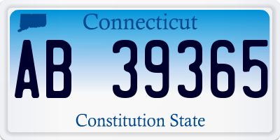 CT license plate AB39365