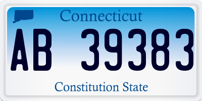 CT license plate AB39383