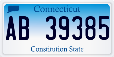 CT license plate AB39385