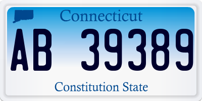 CT license plate AB39389