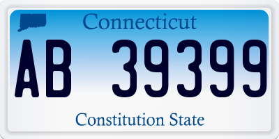 CT license plate AB39399