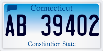 CT license plate AB39402