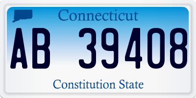 CT license plate AB39408