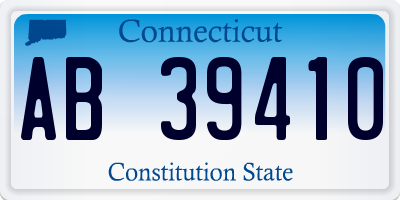 CT license plate AB39410