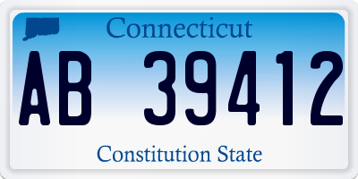 CT license plate AB39412