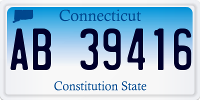 CT license plate AB39416