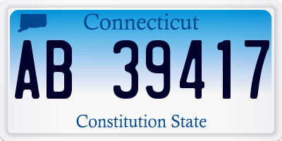 CT license plate AB39417