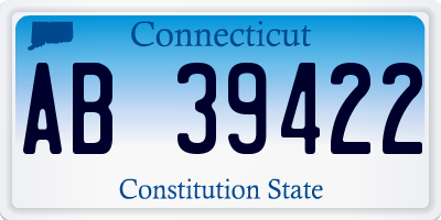 CT license plate AB39422