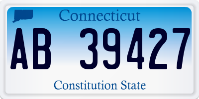 CT license plate AB39427