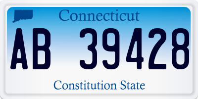 CT license plate AB39428