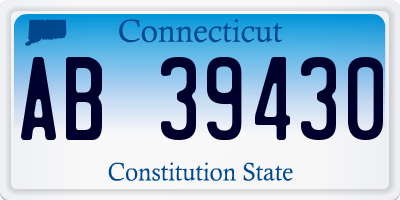 CT license plate AB39430