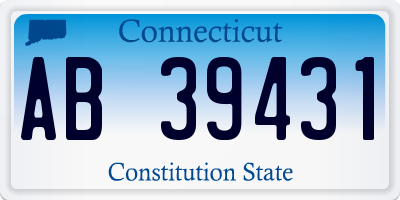 CT license plate AB39431