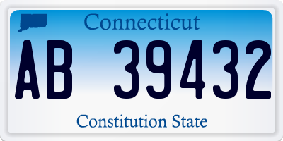 CT license plate AB39432