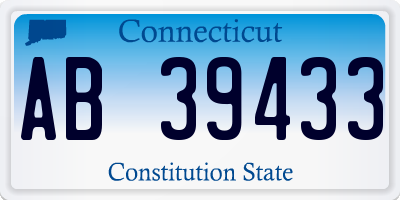 CT license plate AB39433