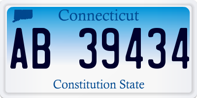 CT license plate AB39434