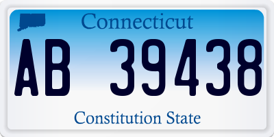 CT license plate AB39438