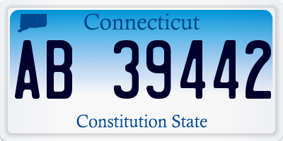 CT license plate AB39442