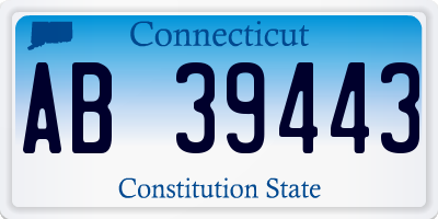 CT license plate AB39443