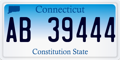 CT license plate AB39444