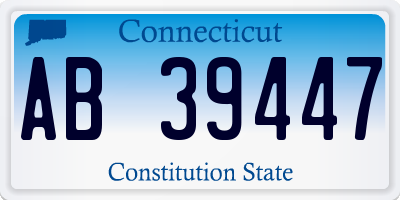 CT license plate AB39447