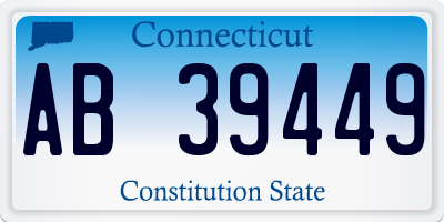 CT license plate AB39449