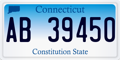 CT license plate AB39450