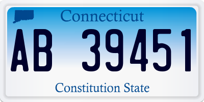 CT license plate AB39451