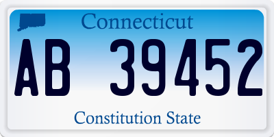 CT license plate AB39452