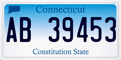 CT license plate AB39453