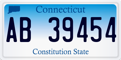 CT license plate AB39454