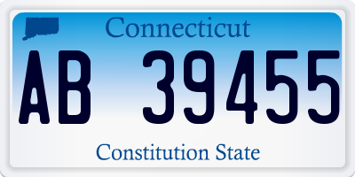 CT license plate AB39455