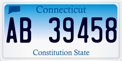 CT license plate AB39458