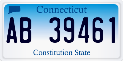 CT license plate AB39461