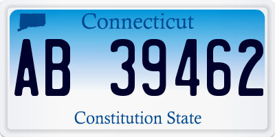 CT license plate AB39462