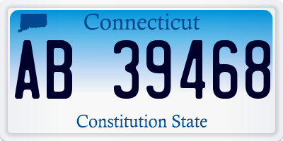 CT license plate AB39468