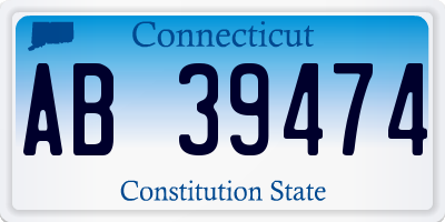 CT license plate AB39474