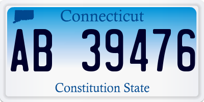 CT license plate AB39476