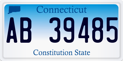 CT license plate AB39485