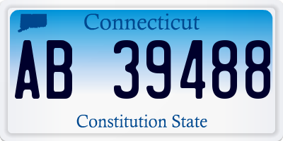 CT license plate AB39488