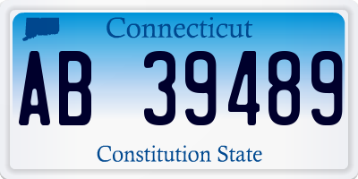 CT license plate AB39489