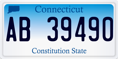 CT license plate AB39490