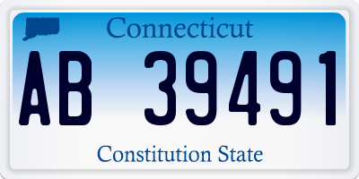 CT license plate AB39491