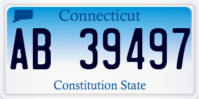 CT license plate AB39497