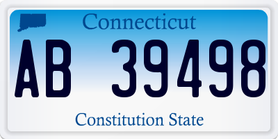 CT license plate AB39498