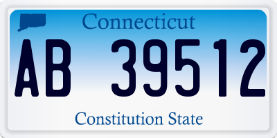 CT license plate AB39512