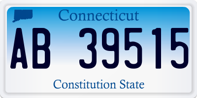 CT license plate AB39515
