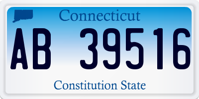 CT license plate AB39516