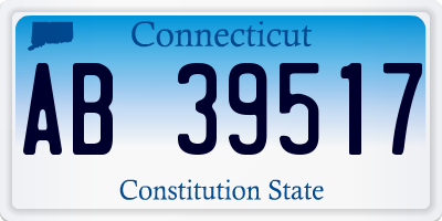 CT license plate AB39517