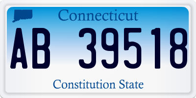 CT license plate AB39518